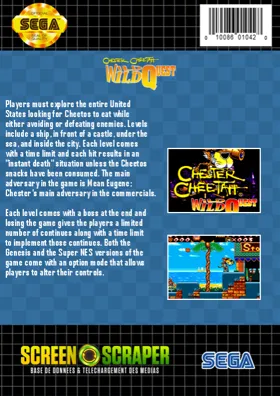 Chester Cheetah - Wild Wild Quest (USA) box cover back